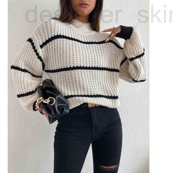 women's sweaters designer lantern sleeve cotemperament round neck striped knitted sweater women's new style in autumn and winter, White;black
women's sweaters designer lantern sleeve cotemperament round neck striped knitted sweater women's new style in autumn and winter, White;black
