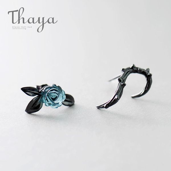 stud thaya s925 silver thorn blue crystal rose design black stud earrings for women asymmetry flower earring female jewelry gift, Golden;silver
stud thaya s925 silver thorn blue crystal rose design black stud earrings for women asymmetry flower earring female jewelry gift, Golden;silver