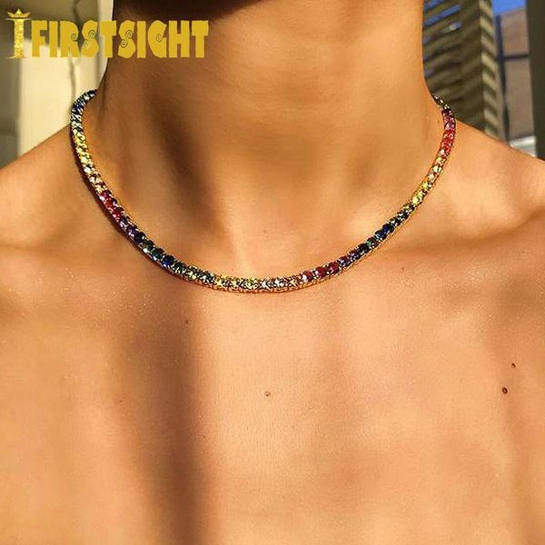 necklaces new rainbow 4mm cz tennis chain necklace gold color hip hop 1 row round cut iced out cubic zirconia choker mens women jewelry, Silver
necklaces new rainbow 4mm cz tennis chain necklace gold color hip hop 1 row round cut iced out cubic zirconia choker mens women jewelry, Silver