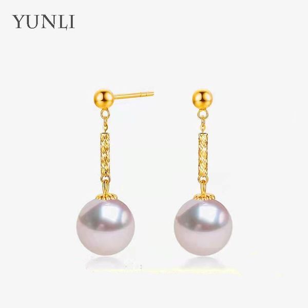 stud yunli real 18k gold drop earrings round natural akoya seawater pearl pure au750 fine jewelry gift for women ea032, Golden;silver
stud yunli real 18k gold drop earrings round natural akoya seawater pearl pure au750 fine jewelry gift for women ea032, Golden;silver