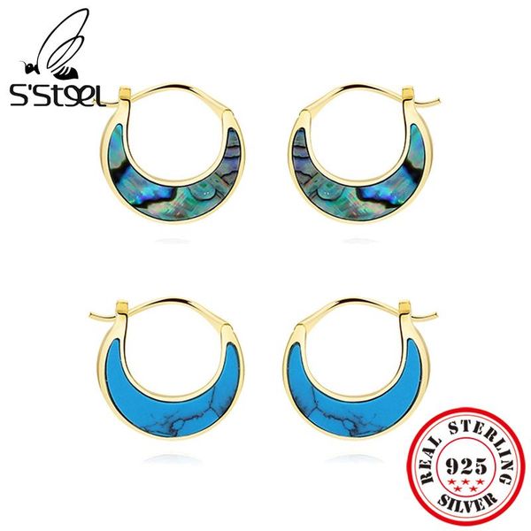 huggie s'steel 925 sterling silver crescent shell piercing hoop earrings turquoise earings for women gold cartilage trending jewellery, Golden;silver
huggie s'steel 925 sterling silver crescent shell piercing hoop earrings turquoise earings for women gold cartilage trending jewellery, Golden;silver