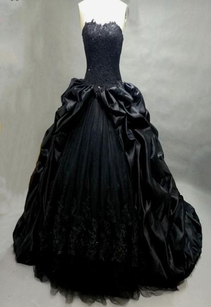 ball gown princess gothic black wedding dresses sweetheart beaded appliques taffeta bridal dress robe de mariee manche longue1522109, White
ball gown princess gothic black wedding dresses sweetheart beaded appliques taffeta bridal dress robe de mariee manche longue1522109, White
