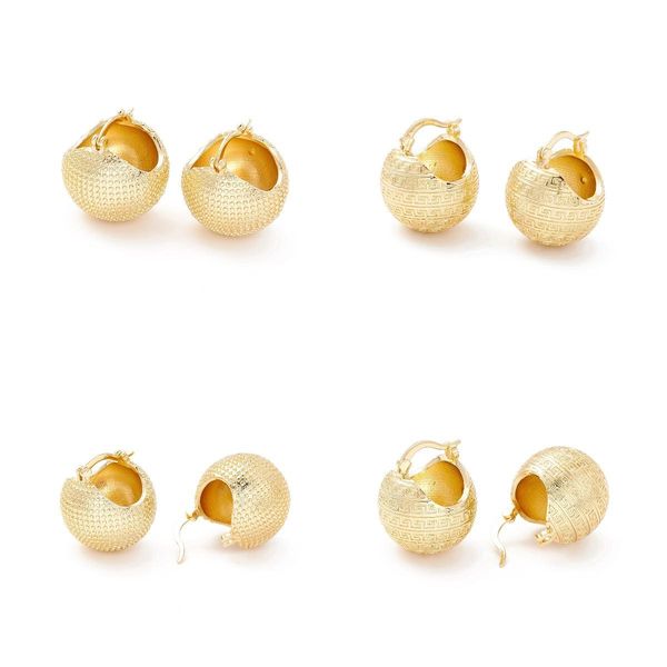 huggie kissitty 5 pairs gold color plated textured ball brass huggie hoop earrings for women jewelry findings gift, Golden;silver
huggie kissitty 5 pairs gold color plated textured ball brass huggie hoop earrings for women jewelry findings gift, Golden;silver
