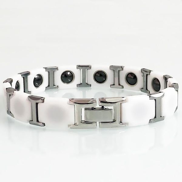 bangle white ceramic bracelet for men stainless steel health magnetic therapy women's wristbands homme armband female jewelry gifts, Black
bangle white ceramic bracelet for men stainless steel health magnetic therapy women's wristbands homme armband female jewelry gifts, Black