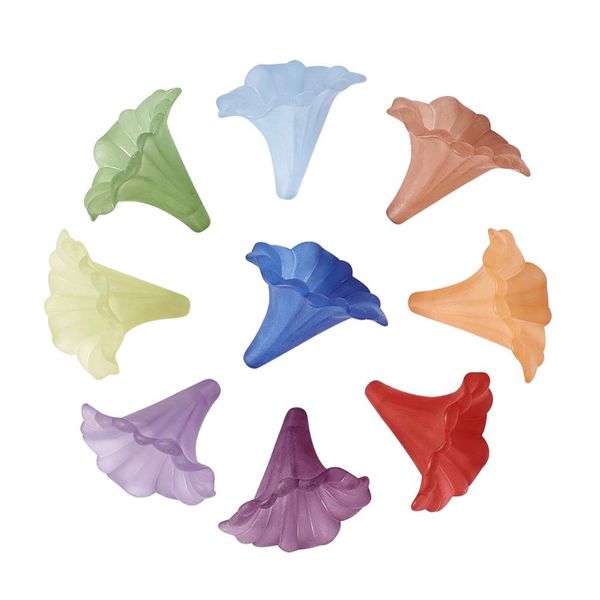 crystal approx 135pcs/500g 41x35mm mixed color transparent dyed frosted calla lily floret bead acrylic flower beads with 3mm hole
crystal approx 135pcs/500g 41x35mm mixed color transparent dyed frosted calla lily floret bead acrylic flower beads with 3mm hole