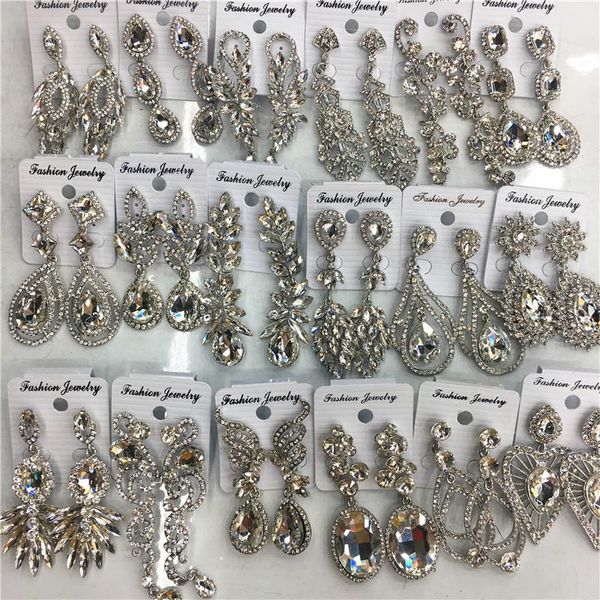 knot wholesale 12 pairs mixed styles clear crystal dangle earrings wedding bridal rhinestone drop statement earrings for women gifts, Silver
knot wholesale 12 pairs mixed styles clear crystal dangle earrings wedding bridal rhinestone drop statement earrings for women gifts, Silver