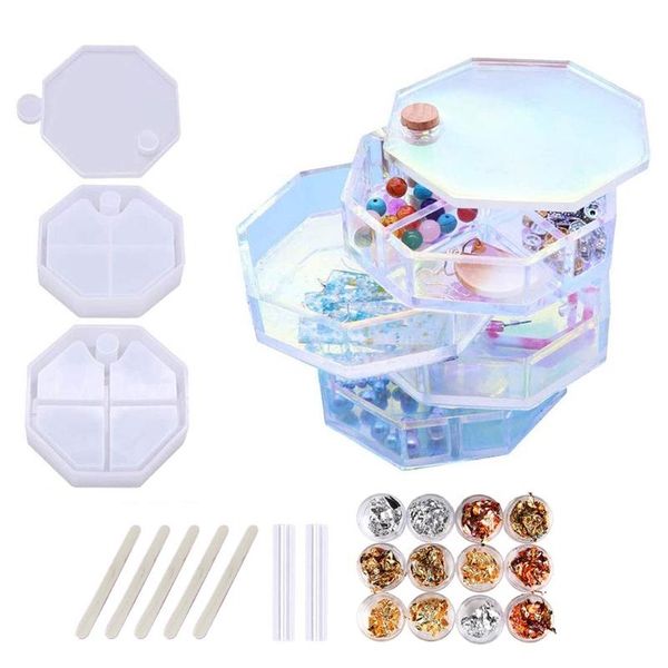 other 1 set jewelry organizer box silicone resin mold for women kids diy multilayer rotating jewelry tray storage case for bracelets
other 1 set jewelry organizer box silicone resin mold for women kids diy multilayer rotating jewelry tray storage case for bracelets