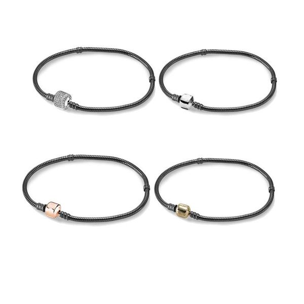 bangle pan black charms bracelet for women men 925 sterling silver buckle clasp fit original bead for jewelry making snake chain gift
bangle pan black charms bracelet for women men 925 sterling silver buckle clasp fit original bead for jewelry making snake chain gift