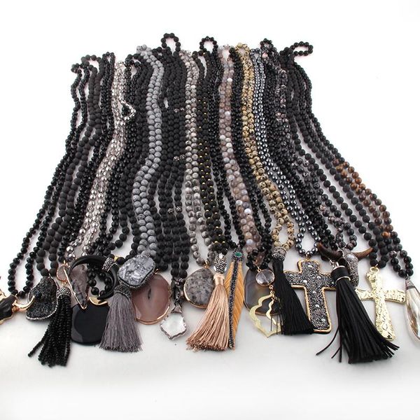 necklaces wholesale fashion 20pc mix color black/gray necklace handmade women jewelry, Silver
necklaces wholesale fashion 20pc mix color black/gray necklace handmade women jewelry, Silver