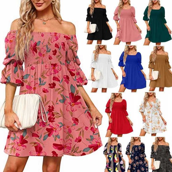 2023 summer women's new square neck bubble sleeve pleated backless dress women, Black;gray
2023 summer women's new square neck bubble sleeve pleated backless dress women, Black;gray