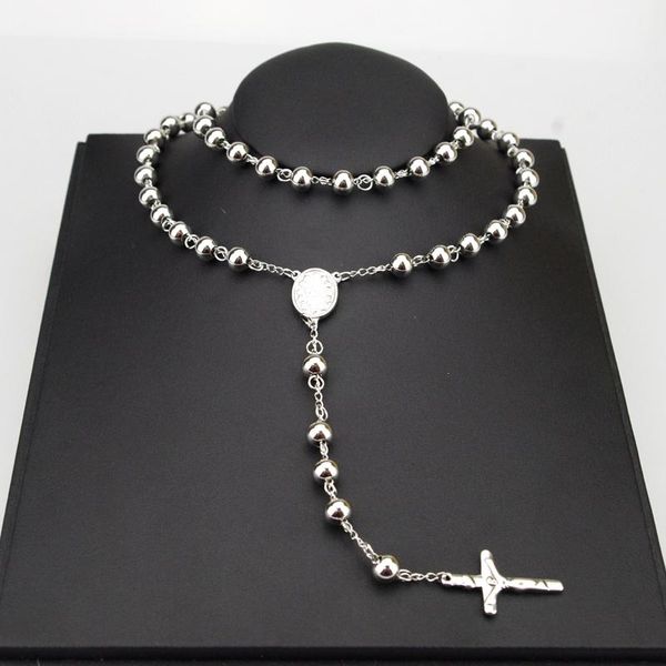 necklaces amumiu 8mm classic rosary beads chain cross religious catholic stainless steel necklace women's men's wholesale hzn080, Silver
necklaces amumiu 8mm classic rosary beads chain cross religious catholic stainless steel necklace women's men's wholesale hzn080, Silver