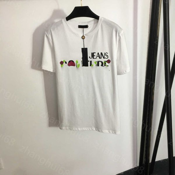 23ss tee womens t-shirt womens designer clothing round neck pure cotton rose flower monogram print short sleeve t-shirt womens clothes, White
23ss tee womens t-shirt womens designer clothing round neck pure cotton rose flower monogram print short sleeve t-shirt womens clothes, White