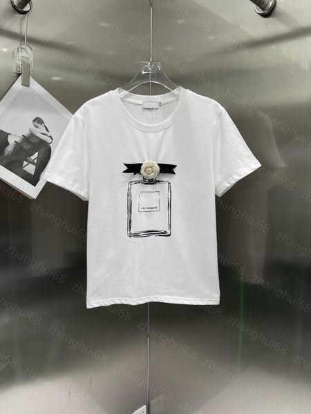 23ss tee womens t-shirt womens designer clothing round neck pure cotton three-dimensional camellia floral water bottle print short sleeve t-, White
23ss tee womens t-shirt womens designer clothing round neck pure cotton three-dimensional camellia floral water bottle print short sleeve t-, White