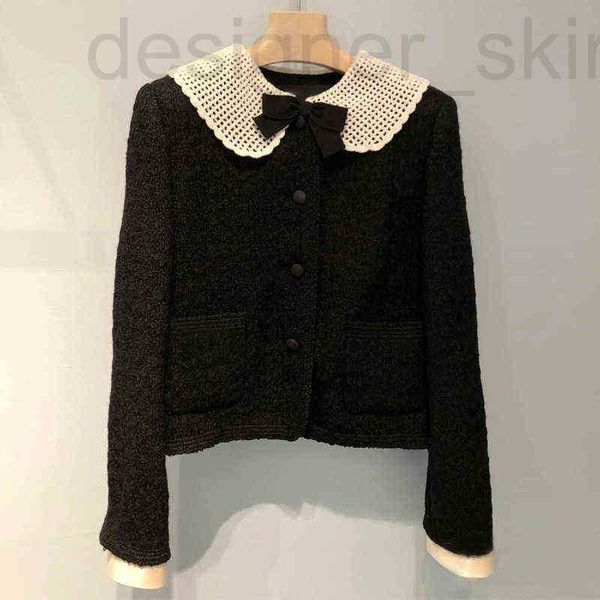 women's jackets designer black jacket hook flower doll collar tweed cardigan women's suit small new style in autumn and winter 56t, Black;brown
women's jackets designer black jacket hook flower doll collar tweed cardigan women's suit small new style in autumn and winter 56t, Black;brown