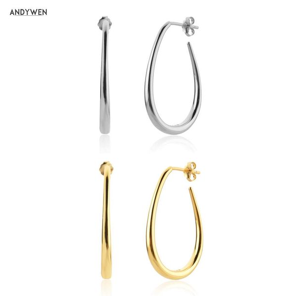 huggie andywen new 925 sterling silver gold slim big ovals hoops piercing circles earrings women clips luxury jewelry fine loops, Golden;silver
huggie andywen new 925 sterling silver gold slim big ovals hoops piercing circles earrings women clips luxury jewelry fine loops, Golden;silver