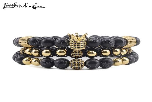 charm bracelets 3pcsset luxury natural stone beads crown cz ball braided braiding men bangles for jewelry6465154, Golden;silver
charm bracelets 3pcsset luxury natural stone beads crown cz ball braided braiding men bangles for jewelry6465154, Golden;silver