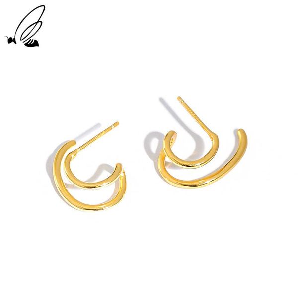 stud s'steel double irregular stud earring 925 pure silver for women minimalism designer pierced ears fine body jewelry accessories, Golden;silver
stud s'steel double irregular stud earring 925 pure silver for women minimalism designer pierced ears fine body jewelry accessories, Golden;silver