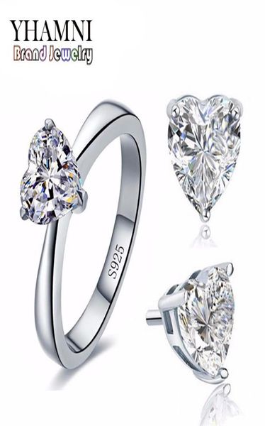 yhamni original bridal wedding jewelry sets for women real 925 sterling silver heart cz diamond stud earrings ring bridal jewelry 8659307, Slivery;golden
yhamni original bridal wedding jewelry sets for women real 925 sterling silver heart cz diamond stud earrings ring bridal jewelry 8659307, Slivery;golden