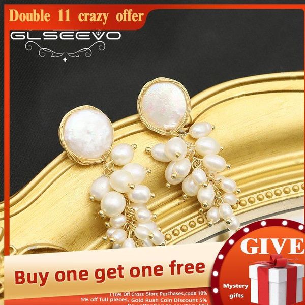 knot glseevo winding grape string of natural pearls stud earrings trend popular fashion luxury woman jewelry friends birthday gifts, Silver
knot glseevo winding grape string of natural pearls stud earrings trend popular fashion luxury woman jewelry friends birthday gifts, Silver