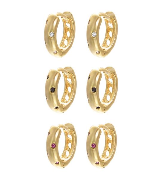 yoursfs fashion jewelry 3 pairs 18k gold plated zircon earrings unique woman anniversary birthday gift9480859, Golden;silver
yoursfs fashion jewelry 3 pairs 18k gold plated zircon earrings unique woman anniversary birthday gift9480859, Golden;silver