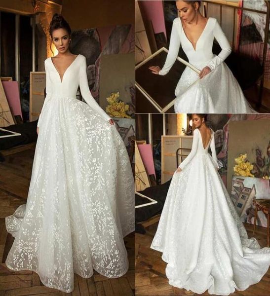 boho beach white stain tulle a line wedding dress deep v neck bride wedding gown long sleeves backless bridal dress vestido d2535698
boho beach white stain tulle a line wedding dress deep v neck bride wedding gown long sleeves backless bridal dress vestido d2535698