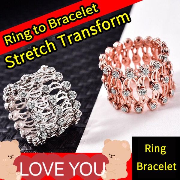 bangle 925 silver plated bracelet telescopic variable ring dualpurpose deformable bracelet ring stainless steel jewelry man woman, Black
bangle 925 silver plated bracelet telescopic variable ring dualpurpose deformable bracelet ring stainless steel jewelry man woman, Black