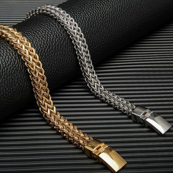 bangle luxury never fade gold color bracelet men 11mm wide stainless steel chain man bracelets with magnet clasp boys biker jewellery, Black
bangle luxury never fade gold color bracelet men 11mm wide stainless steel chain man bracelets with magnet clasp boys biker jewellery, Black