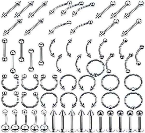 stainless steel set tongue rings body piercing eyebrow belly nose nail jewelry accessories 110 mixes whole2134890, Silver
stainless steel set tongue rings body piercing eyebrow belly nose nail jewelry accessories 110 mixes whole2134890, Silver