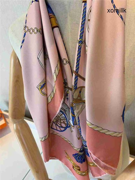 hermm classic scarf h family carriage fashion silk scarf women square 90 * s versatile high end rolled edge shawl, Blue;gray
hermm classic scarf h family carriage fashion silk scarf women square 90 * s versatile high end rolled edge shawl, Blue;gray