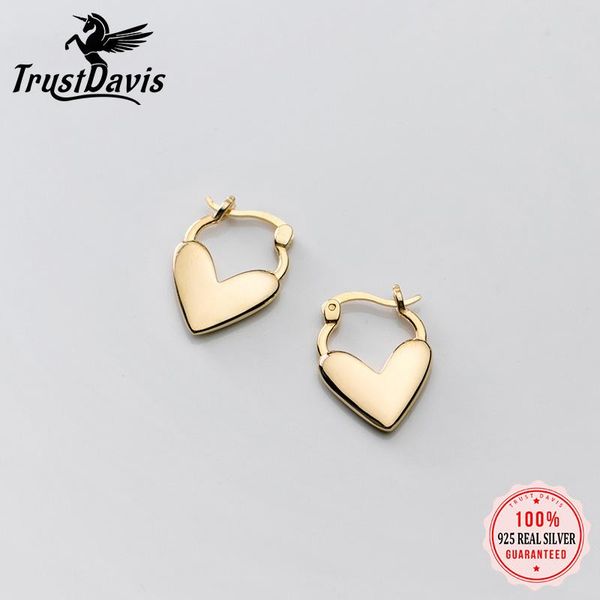 huggie trustdavis genuine 925 sterling silver unique shaped piercing huggie heart hoop earring for women wedding party jewelry ds1061, Golden;silver
huggie trustdavis genuine 925 sterling silver unique shaped piercing huggie heart hoop earring for women wedding party jewelry ds1061, Golden;silver