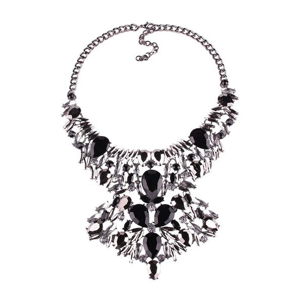 necklaces luxury brand black crystal necklace for women new design vintage femm branch statement necklace rhinestone collar summer jewelry, Silver
necklaces luxury brand black crystal necklace for women new design vintage femm branch statement necklace rhinestone collar summer jewelry, Silver