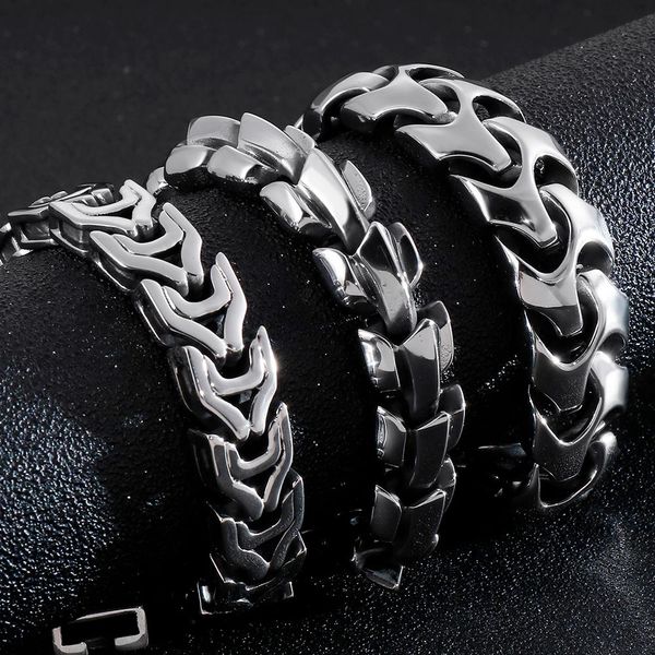 bangle punk rocker 14/15/17mm wide chain bracelet men polished stainless steel mens bracelets massive biker jewelry men friends, Black
bangle punk rocker 14/15/17mm wide chain bracelet men polished stainless steel mens bracelets massive biker jewelry men friends, Black