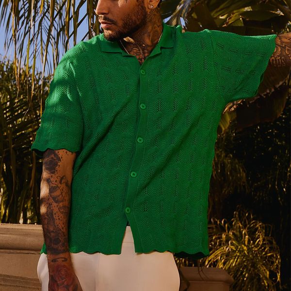 men's casual shirts summer leisure short sleeve button knitted shirts men casual solid color embroidery men's clothes fashion loo, White;black
men's casual shirts summer leisure short sleeve button knitted shirts men casual solid color embroidery men's clothes fashion loo, White;black