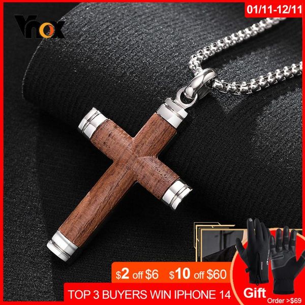 necklaces vnox stylish rosewood cross men necklace unique qualified punk wooden pendants stainless steel religious faith male neck jewelry, Silver
necklaces vnox stylish rosewood cross men necklace unique qualified punk wooden pendants stainless steel religious faith male neck jewelry, Silver