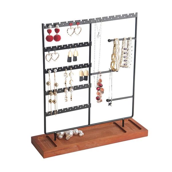 boxes wooden base tray metal earring storage display holder necklace rings bracelet jewelry storage shelf organizer shelf rack, Black;white
boxes wooden base tray metal earring storage display holder necklace rings bracelet jewelry storage shelf organizer shelf rack, Black;white