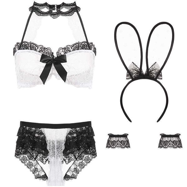 set kawaii lace maid bunny girl pajamas cosplay lingerie transparent underwear bra uniform halloween costumes 230426, Red;black
set kawaii lace maid bunny girl pajamas cosplay lingerie transparent underwear bra uniform halloween costumes 230426, Red;black