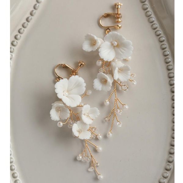 knot porcelain flower bridal earrings pearls wedding drop earring for brides accessories women birthday party evening dress jewelry, Silver
knot porcelain flower bridal earrings pearls wedding drop earring for brides accessories women birthday party evening dress jewelry, Silver