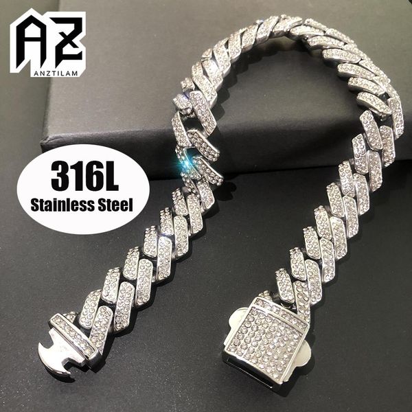necklaces all 316l stainless steel chain necklaces for men no fade zircon iced out cuban link chain chokers hip hop rapper jewelry, Silver
necklaces all 316l stainless steel chain necklaces for men no fade zircon iced out cuban link chain chokers hip hop rapper jewelry, Silver