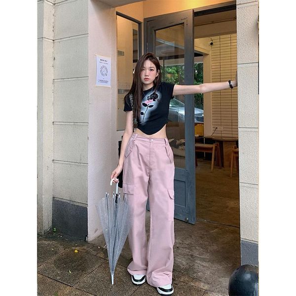 jeans women pink high street cargo jeans high waist vintage casual baggy wide leg pants self cultivation denim trouser ladies summer, Blue
jeans women pink high street cargo jeans high waist vintage casual baggy wide leg pants self cultivation denim trouser ladies summer, Blue