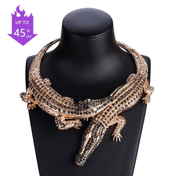 necklaces new design exaggerated punk full rhinestone crocodile necklace for women fashion trend statement necklace collar, Silver
necklaces new design exaggerated punk full rhinestone crocodile necklace for women fashion trend statement necklace collar, Silver