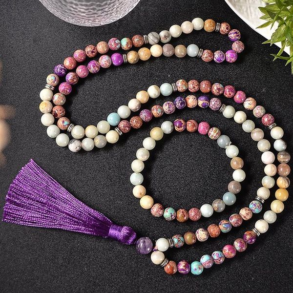 necklaces 108 natural 8mm emperor jasper ite stone beaded mala necklace meditation yoga blessing healing jewelry bracelet rosary set, Silver
necklaces 108 natural 8mm emperor jasper ite stone beaded mala necklace meditation yoga blessing healing jewelry bracelet rosary set, Silver