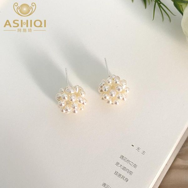 stud ashiqi natural freshwater pearl woven flower ball earrings 925 sterling silver jewelry for women, Golden;silver
stud ashiqi natural freshwater pearl woven flower ball earrings 925 sterling silver jewelry for women, Golden;silver