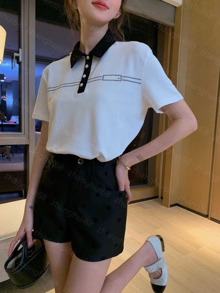 23ss womens designer clothing tee womens t-shirt new color contrast lapel logo embroidered short sleeve polo shirt womens clothes, White
23ss womens designer clothing tee womens t-shirt new color contrast lapel logo embroidered short sleeve polo shirt womens clothes, White