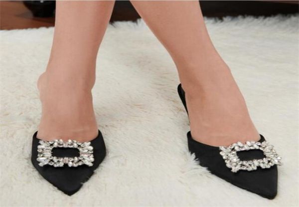 2022 new arrival square buckle crystal silk women sandals slipper spring summer pointed high heels party prom lady shoes6896966, Black
2022 new arrival square buckle crystal silk women sandals slipper spring summer pointed high heels party prom lady shoes6896966, Black