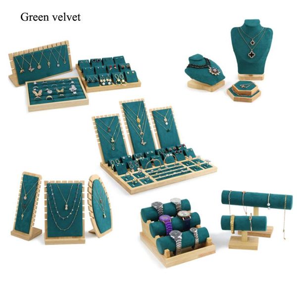boxes wooden green necklace bracelets earrings set display stand jewelley display holder stand velvet jewelry box organizer wholesale, Black;white
boxes wooden green necklace bracelets earrings set display stand jewelley display holder stand velvet jewelry box organizer wholesale, Black;white