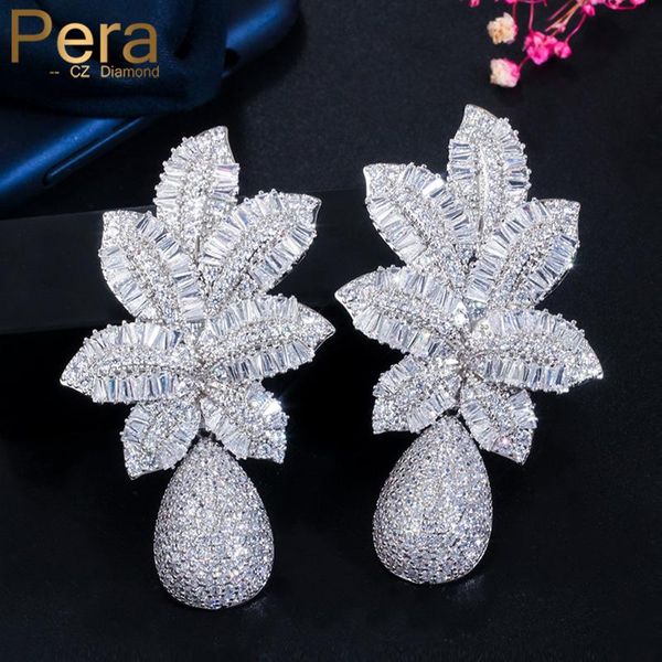 knot pera gorgeous white cubic zirconia silver color large leaf water drop wedding party dangle earrings for brides jewelry gift e606
knot pera gorgeous white cubic zirconia silver color large leaf water drop wedding party dangle earrings for brides jewelry gift e606
