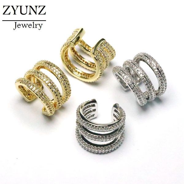 back 4 pairs stackable no pierced crystal trendy c shaped earcuffs zirconia ear cuff clip on earrings circle party wedding jewelry, Silver
back 4 pairs stackable no pierced crystal trendy c shaped earcuffs zirconia ear cuff clip on earrings circle party wedding jewelry, Silver