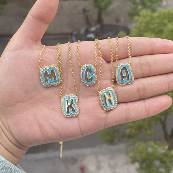 necklaces cubic zirconia single enamel bubble letter necklace plated gold personality custom name necklace gift, Silver
necklaces cubic zirconia single enamel bubble letter necklace plated gold personality custom name necklace gift, Silver