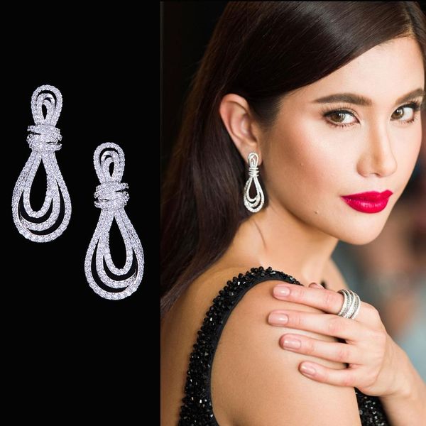 knot godki 39mm bowknot full mirco paved micro zirconia women bridal dress wedding everyday drop earring fashion jewelry, Silver
knot godki 39mm bowknot full mirco paved micro zirconia women bridal dress wedding everyday drop earring fashion jewelry, Silver