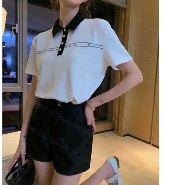 23ss womens designer clothing tee womens t-shirt new color contrast lapel logo embroidered short sleeve polo shirt womens clothes a1, White
23ss womens designer clothing tee womens t-shirt new color contrast lapel logo embroidered short sleeve polo shirt womens clothes a1, White